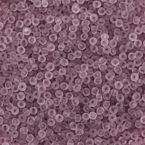 4mm Frosted Glass Seed Beads Bulk, 1000pcs Small Round Glass Bead Matte Loose Spacer Beads for Beading, Friendship Bracelet, Pendants, Key Chains, Necklaces, Hairpins, Brown Purple - color: Brown Purple