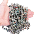 5-8mm Indian Agate Tumbled Stone Chip Beads for Jewelry Making, Irregular Shaped Healing Crystal Loose Bead Supply, Pack of 2 Strands(64 inches)
