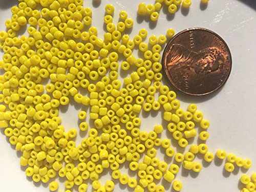Seed Beads Size:11/0 50 gr / 1.76 oz (Yellow Opaque) - color: Yellow Opaque
