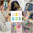 Beadthoven 20pcs Big Letter D Beads Large Hole Bubble Alphabet Acrylic Beads Charm Iridescent Plastic D Shape Loose Chunky Spacers for Jewelry Making Bracelet Necklace Keychains Shoelaces Crafts - color: D
