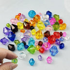 1000pcs 6mm Acrylic Bicone Beads Faceted Acrylic Crystal Spacer Beads for Bracelet Necklace Earring Keychain Jewelry Making Crafts(Lake Blue) - color: Lake Blue, size: 6mm