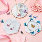Hicarer 56 Pieces Alloy Butterfly Pendant Charms Colorful Butterfly Crafts Charms for Jewelry Making Bracelets Earrings Necklace DIY Making Supplies (14 Colors)