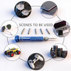 5-in-1 Multifunctional Small Screwdriver, PTSLKHN S2 Steel Magnetic Screwdriver Kit for Eyeglass, Sunglasses, Electronics, Cellphone, Jewelry and More - color: Blue 5in1