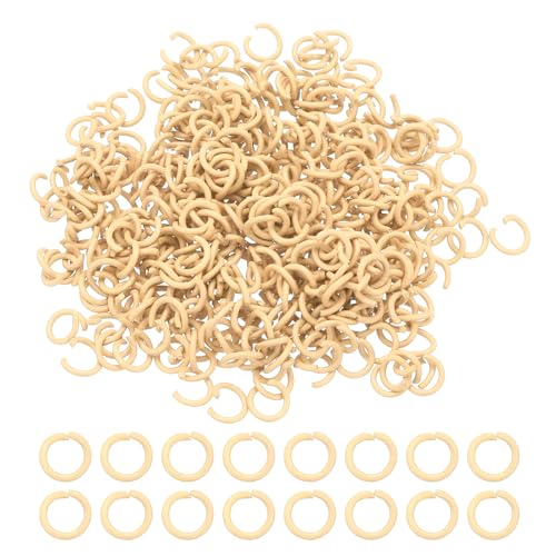 PATIKIL Open Jump Rings, 400 Pcs 6mm Round Ring Charm Loops Connector for Jewelry Making Supplies DIY Craft Keychains Necklaces Earrings, Pink - color: Pink, size: 6mm
