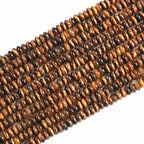 150PCS 2x4mm Natural Yellow Tiger Eye Rondelle Beads Abacus Disk Stone Beads Round Loose Spacer Gemstone Beads for DIY Bracelet Necklace Jewelry Making - color: Yellow Tiger Eye Stone, size: 2x4mm Abacus Disk