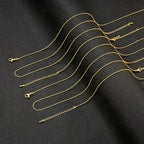 10 Pack Necklace Chains Bulk 18K Gold Plated Chain for Jewelry Making Bead Link Chains - color: Gold Bead