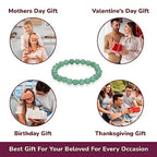 Crystal Vibe 8mm Beaded Bracelets For Women Men - Healing Crystal Bracelet - Adjustable Size - color: Aventurine