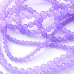 Round Loose Beads Natural Gem Beads Crystal Energy Stone Beads for Jewelry Making 15" (Lavender Chalcedony, 12MM) - color: Lavender chalcedony, size: 12MM