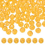 MECCANIXITY 400pcs Czech Faceted Bicone Beads 8mm Glass Spacer Bead Bulk for Jewelry Making & DIY Craft, Golden Yellow - color: Golden Yellow