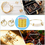 22 Gauge Jewelry Wire, Anezus Craft Wire Tarnish Resistant Copper Beading Wire for Jewelry Making Supplies and Crafting (Gold, 49 Yards/45 Meters) - color: Gold