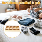 2 Pack Wooden Sorting Tray Grid Display Wood Divided Organizer Rectangular Vanish Finished Section Box for Rings Earrings Necklaces Bracelets (12 Compartments, 12.9 x 9.1 x 1.55 Inch)