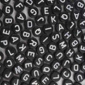 Song Xi 1200pcs Black Round Acrylic Alphabet Beads - White Letter Beads 4x7mm for Bracelets and Jewelry Making Key Chains - color: 1200pcs black white letter
