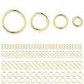Alexcraft 14k Gold Plated Jump Rings 900PCS 4/6/8/10 mm Gold Jump Rings Strong Open Ring Bulk for Necklace Bracelet Earrings Jewelry Making - color: Gold