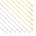 50 Pack Silver Plated Necklace Chains Bulk, Cable Chain Pack for Jewellery Making - color: Gold, size: 18 Inch