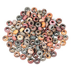 SUNYIK Picasso Stone Large Hole (6mm) Rondelle Loose Charms European Bead fits Bracelet,Jewelry Makings Pack of 20 - color: Multi Color-Picasso Jasper, size: 14x8mm