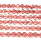 MJDCB Best Sellers Stone Beads Faceted Polygon Red Watermelon Crystal Crystal Energy Stone Healing Power for Jewelry Making(8mm) - color: Red Watermelon Crystal