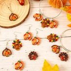 Augshy 64 Pcs Fall Thanksgiving Turkey Charms Mini Resin Turkey Charm Beads Turkey Pendant Ornament for DIY Bracelet Necklace Jewelry Making - style: Turkey Style