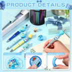 Watersay 12 Pcs 3D Silicone Focal Beads Pens Beads Bulk for Beadable Keychain DIY Crafts Necklace Bracelet Phone Chain Charms Jewelry Making (Father's Day) - style: Father's Day