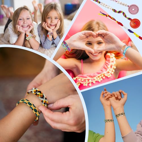 Rdfmy Friendship Bracelet Making Kit for Girls, Arts and Crafts Bracelets String Maker Kit for Kids Ages 8-12 Christmas Birthday Gifts Green - color: Green
