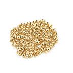100pcs 5mm 14K Gold Plated Beads, Long-Lasting Round Smooth Spacer Beads, Seamless spacer Ball Gold for Necklace, Bracelet, Earring,Jewelry Making,tarnish resistant. - size: 5mm-100pcs