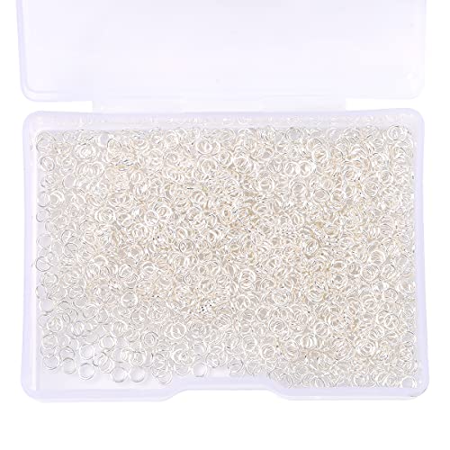 BEADIA Silver Plated Jump Rings Non Tarnish 3mm 1200pcs for Jewelry Making Findings - color: Silver, size: 0.5x3mm