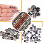 GEM-Inside 2x6mm Natural Webbed Black Picasso Jasper Stone Agate Heishi Disc Rondelle Spacer Beads for Jewelry Making Full 15" Strand Energy Stone Healing Power Crystal - color: Black Picasso Jasper