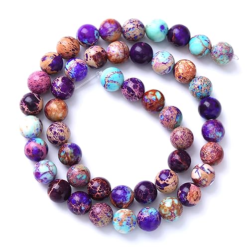 91PCS 4mm Natural Galaxy Sea Sediment Jasper Beads Gemstone Round Loose Spacer Stone Beads for Jewelry Making DIY Bracelet Necklace 15 Inch,Energy Stone Healing Power - color: Galaxy Sea Sediment Jasper, size: 4mm