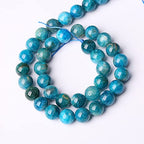 90PCS 4mm AAA Natural Blue Apatite Stone Beads Gemstone Round Loose Spacer Beads for Jewelry Making DIY Bracelet Necklace 15" - color: Blue Apatite, size: 4mm