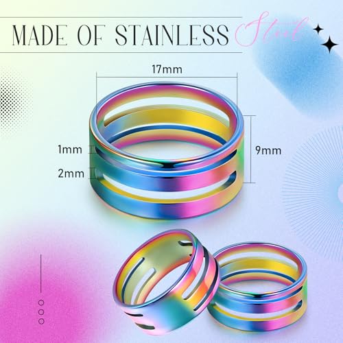 Hicarer 2 Pieces Jump Ring Opening Tools Opening Stainless Steel Jump Split Ring Opener Circle Tool for Jewelry Makers Craft Projects Supplies(Dazzling Color) - color: Dazzling Color