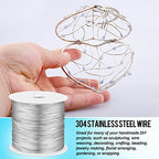 cridoz 24 Gauge Stainless Steel Wire for Jewelry Making, Baling Wire for Wrapping, Craft and Jewelry Making - size: 24 Gauge
