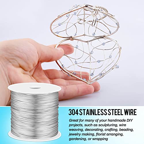 cridoz 24 Gauge Stainless Steel Wire for Jewelry Making, Baling Wire for Wrapping, Craft and Jewelry Making - size: 24 Gauge