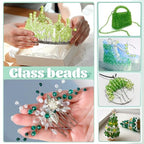 TOAOB 1000pcs Briolette Crystals Glass Beads 4mm 6mm 8mm Rondelle Faceted Spacer Beads Green Loose Beads for Bracelets Necklace Earrings Jewelry Making - color: Green