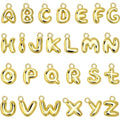 SANNIX 26Pcs Letter Charms, Initial Letter Charm for Jewelry Making, Gold A-Z Alphabet Letter Charm Pendants for Bracelet Necklace Earrings Crafts Making - style: 3D Letter