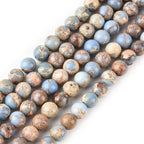 6mm Blue Violet Sea Sediment Imperial Jasper Round Gemstone Natural Stone Loose Beads for Jewelry Making Design Crafts 60 Pcs 15 Inch - color: Blue Violet, size: 6mm