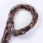 Natural Rhodochrosite Rectangle Tube Beads 4x13mm 38cm/str Loose Semi Gemstone Stone Beads for Making Bracelets Necklace Earrings - color: Rhodochrosite, size: 4x13mm Rectangle