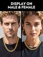 Bandmax Cuban Link Necklace for Men, Stainless Steel Chain, 5/7/10/13.5mm - color: g. 10mm Gold, size: 24 inch