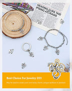 JIALEEY 50PCS Dragon Charm Flying Courage Pendant for DIY Jewelry Making Necklace Bracelet Accessaries, Antique Silver 21x16mm