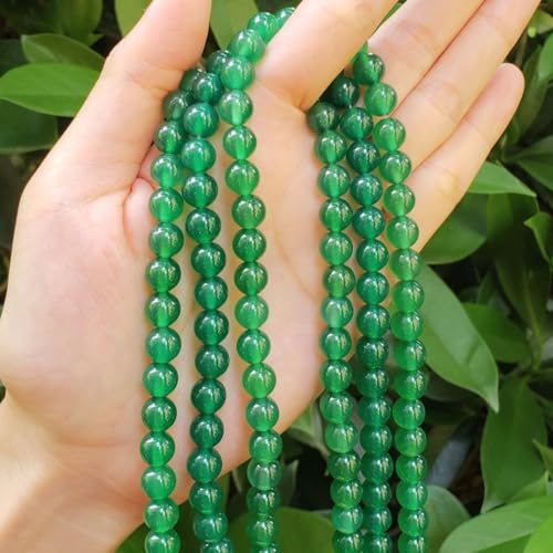 90pcs Adabele AAA Natural Green Agate Healing Gemstone 4mm (0.16 inch) Small Round Loose Beads Gem Stone Spacer for Craft Jewelry Making GC11-4 - color: Green Agate, size: 4mm (90pcs/1 Strand)
