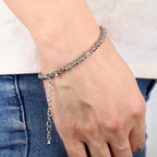 LPBeads Beaded Bracelets for Women Energy Gemstone Charm Jewelry Adjustable Bracelet Gifts for Mom, Daughter, Wife, Friends, Bestie - color: Labradorite