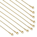 UMAOKANG Gold Plated Snake Chains for Jewelry Making, 10 Pack Stainless Steel Thin Chain Women Necklace DIY Supplies (16 Inch) - color: Gold Snake, size: 16 Inch