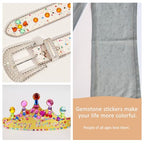3500pcs Gem Stickers Jewels for Crafts，12 Sheets Rhinestone Stickers for DIY Craft，Stick on Gems Rhinestones for Crafts, Kids Art Supplies (Self-Adhesive Sparkle Jewels)