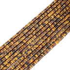 Natural Yellow Tiger's Eye Heishi Spacer Beads Loose Semi Precious Flat Round Gemstone Disc Shape Stone for Beading Jewelry Making 4x2mm 15.5" - color: Yellow Tiger's Eye