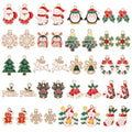 MARFOREVER 40Pcs/20 Pairs Christmas Charms, Christmas Gold Enamel Charms Pendants for Jewelry Making, Metal Alloy Xmas Charm Pendants for Bracelet Necklace Earrings Making Accessories - style: Christmas