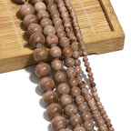 Stone Beads, 60pcs Brown Persian Agate, 6mm Round Loose Beads for Jewelry Making, Bracelets, with Bag, String & Card - color: Brown Persian Agate, size: 6mm