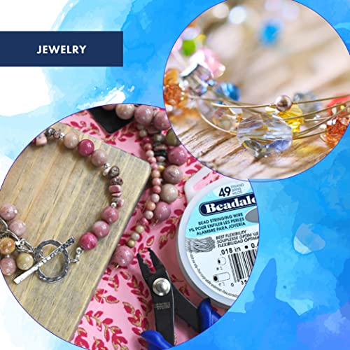 Beadalon 49 Strand Stainless Steel Bead Stringing Wire, .024 in / 0.61 mm, Gold Plated, 10 ft / 3.1 m - color: Gold Plated, style: .024 in / 0.61 mm, 10 ft / 3.1 m