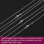 Paxcoo 30 Pack Bulk Necklace Chain Silver Plated Necklace Snake Chains for Jewelry Making, 1.2 mm (24 Inches) - size: 24 Inches