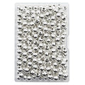 200 Pieces 8mm Silver Iron Metal Spacer Bead Round Loose Beads - size: 8mm