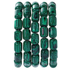 Natural Malachite Cylinder Tube Beads 10x14mm 38cm/str Loose Semi Gemstone Stone Beads for Making Bracelets Necklace - color: Malachite