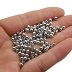 200pcs White K Smooth Round Spacer Beads - White K Plated Brass, Tarnish Resistant, Seamless Loose Connector Beads for DIY Bracelet Jewelry Making (4mm/0.16 inch) - color: 4mm/0.16 inch (White K)