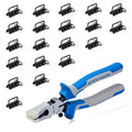 SPEEDWOX Glass Breaking Pliers with Rubber Tips and 20 Pcs 1.25 Inch Key Fob Hardware Set with Keychain Split Rings Webbing Fabric Strapping Wristlet Set Antique Black Hand Tools - size: 1.25" Antique Black